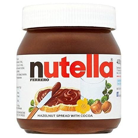 Nutella Hazelnut Chocolate Spread, 400g/14.1oz., (2 pack) (Imported from Canada)