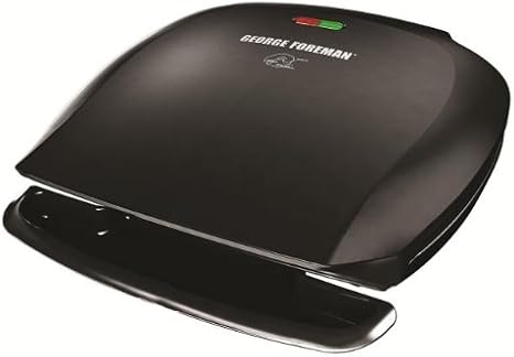 George Foreman GR2080B 5-Serving Classic Plate Electric Indoor Grill and Panini Press, Black