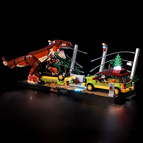 BRIKSMAX Light for T. rex-Breakout 76956 - Led Lighting Kit Compatible with Lego 76956