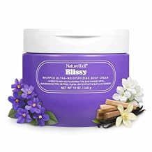 NATURE WELL Blissy Whipped Body Cream, Rich & Ultra-Moisturizing, Quick-Absorbing Formula for Daily Use, Enriched with Antioxidants, Hydrate & Nourishes Skin Barrier, Vanilla & Sandalwood Scent, 12 Oz