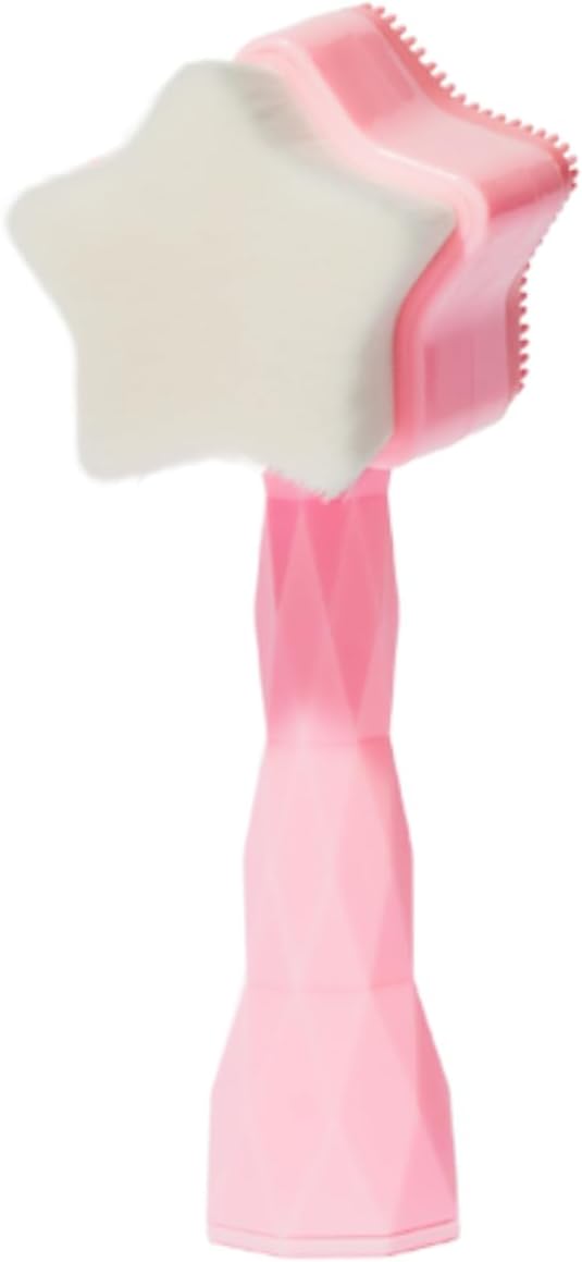 No Mo-Stache All Star Face Brush -Manual Facial Cleansing Brush, 2-in-1 Skin Care face Brush, Silicone Facial Scrubber Manual Dual Face Wash Brush for Deep Pore Exfoliation Massaging Skin Exfoliator