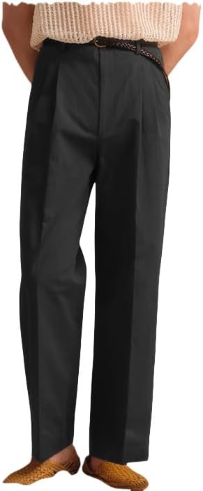 Mens Cotton Gurkha Dress Pants Slim Fit Naples Suit Pant Casual Trousers Italian Style Pants