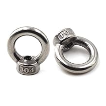 Pack of 20 M3 Lifting Eye Nut 304 Stainless Steel Ring Eye Bolts Threaded Nuts