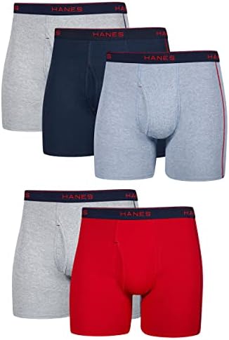 Hanes Mens Boxer Briefs, Cool Dri Moisture-wicking Underwear, Cotton No-ride-up for Men, Multi-packs