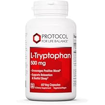 PROTOCOL FOR LIFE BALANCE L-Tryptophan 500mg - Stress Relief and Relaxation - 60 Veg Caps