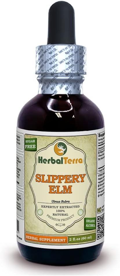 Slippery Elm (Ulmus rubra) Tincture, Dried Bark Liquid Extract 2 oz