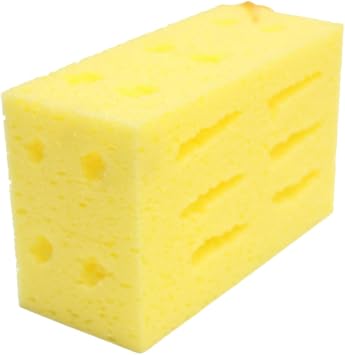 2pcs Large Car Wash Sponge Yellow Microfiber Dual-Side Sponge for Auto Tire Windshield Cleaning