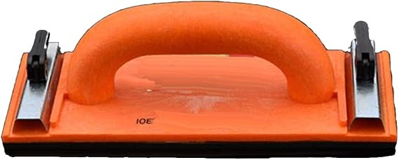 Edward Tools Hand Sander with Sandpaper Clamp - For Drywall, Wood, Floor - 9 1/4 x 3 1/4 - Ergo Contour Handle - Uses Standard 11 1/4 Sandpaper