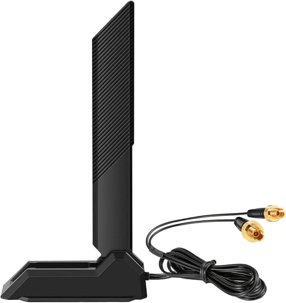 WiFi 7 Gaming Motherboard Magnetic Base Antenna with EZ-Plug Connector (NOT RP-SMA) for ASUS ROG Strix ASUS TUF/ROG Crosshair/Prime/ProArt Series WiFi 7 Gaming Motherboard, Slinkdsco