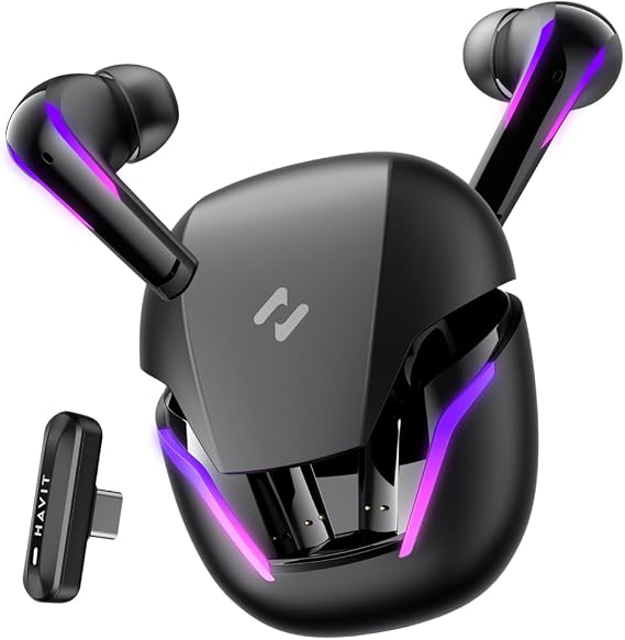 Havit TW970 TWS RGB Gaming Bluetooth Kulaklık - 2.4GHz ve Bluetooth Modu (Siyah)