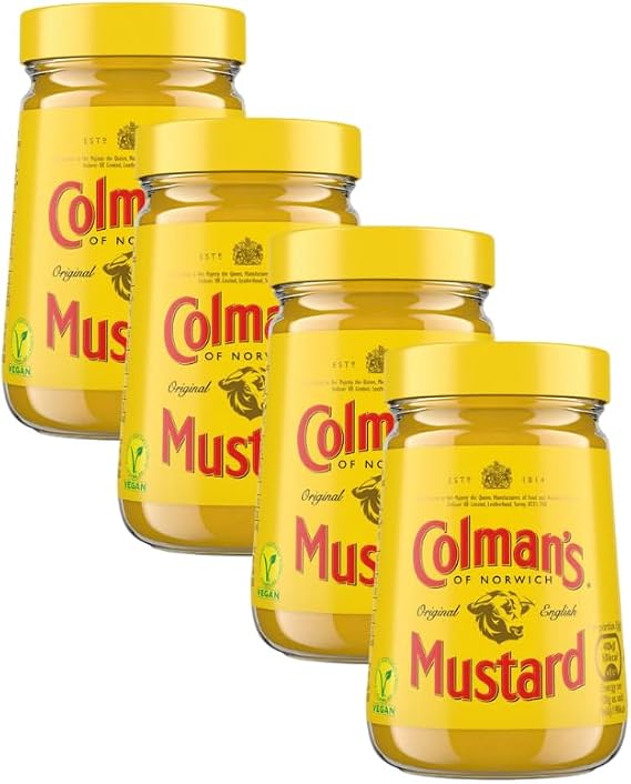 Table Sauces Bundle Pack with Colman's Original English Mustard Jar 170g - 4 Pack | English Mustard, Hot and Delicious, Suitable For Vegetarians