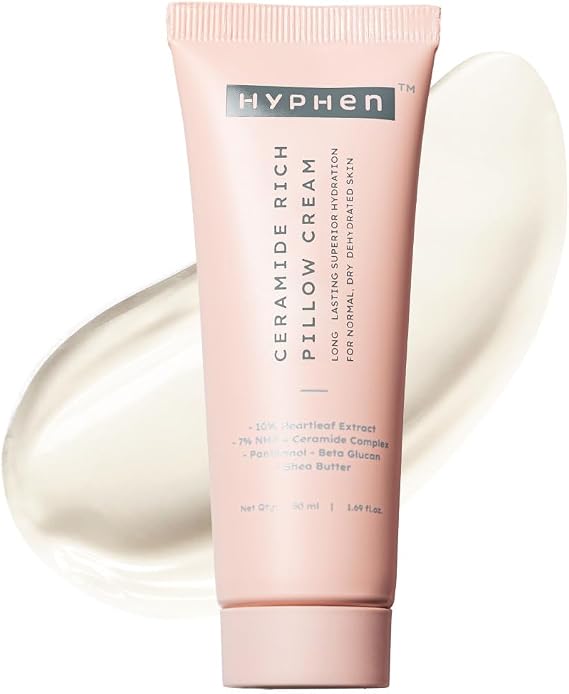 Hyphen 10% Heartleaf Extract & 7% Ceramides-NMF Face Cream Moisturizer Rich Pillow Cream For Hydration, Deep Nourishment & Barrier Repair For Dry Skin, Normal Skin- 50 ml (Pack of 1) Off White