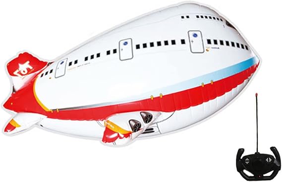 Helium Air Balloon Electric Inflatable Toy, Remote Control Spaceship, Inflatable Airship Toy, Wheels, Inflatable Airplane, Red, Airplane