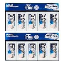 Dorco STP301 Prime Platinum Extra Double Edge Razor Blades 200 Count, Premium Stainless Steel Shaving Blades, Super Sharp for Smooth, Precise Shave, Stocking Stuffers