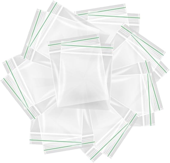 QBL® Gripseal Bags (40 x 40mm) Durable Zip Lock | Versatile Small Clear Resealable Bags for Food Storage, Jewelry, DIY,Household and More Grip Seal Plastic Multipurpose Storage Bags Value Pack