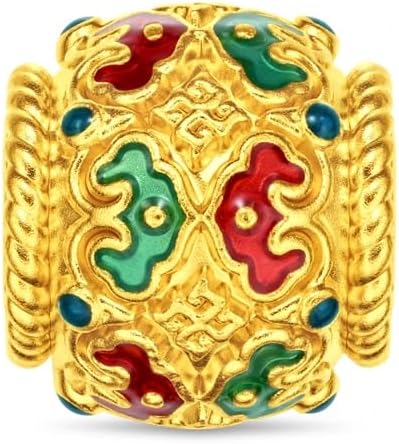 CHOW TAI FOOK 24K Gold Palace Museum Collection 24k Gold Prosperity Lotus Charm