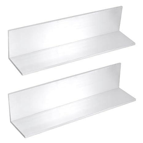 MOUYAT 2 Pack 13 Inch Aluminum Angle Stock, 3x3x1/4 Inch Aluminum Angle Structural Frame for Shelving DIY Projects