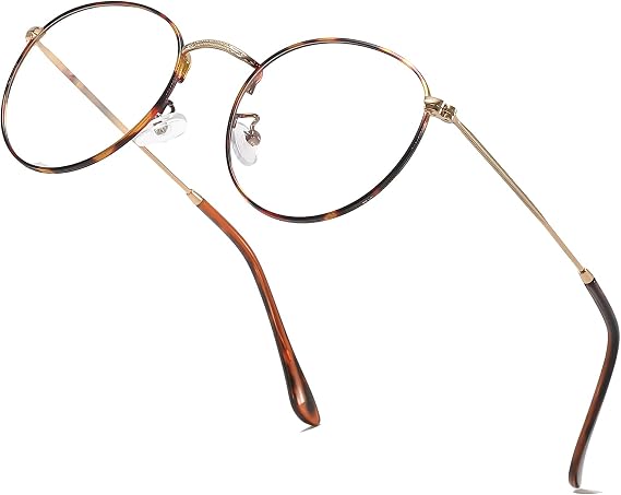 Small Round Circle Classic Unisex Eyewear Lightweight Non-Prescription Eyeglasses Clear Lens Glasses for Women Men