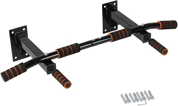 Wall Mounted Pull Up Bar Dip Rack Station Push