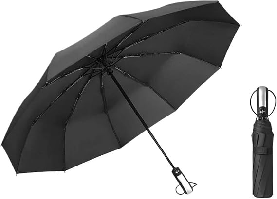 Automatic Folding Vinyl Umbrella,Strong, Windproof And Rainproof, Large Umbrella For Business Use