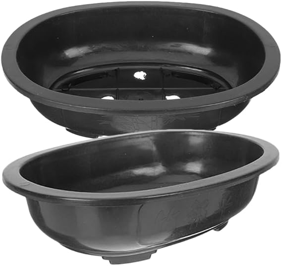 BESPORTBLE 2pcs Flowerpot Bonsai Bowl Large Garden Pots Gardening Bonsai Container Pots for Indoor Plants Pot with Humidity Trays Gardening Tree Pot Pp