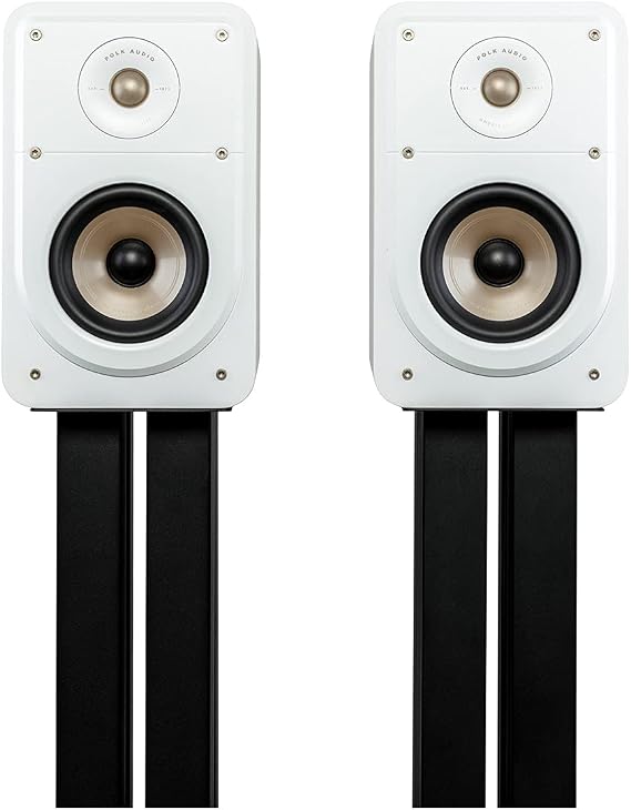 Polk Audio Signature Elite ES15 Bookshelf Speakers, Pair, Elegant White