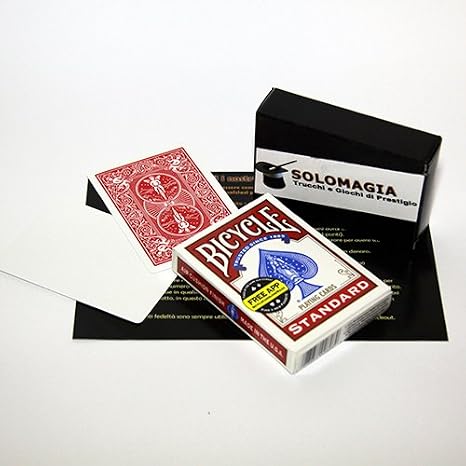 SOLOMAGIA Bicycle Gaff Cards - Blank Face and Red Back - Card Games - Magic Tricks and Magic