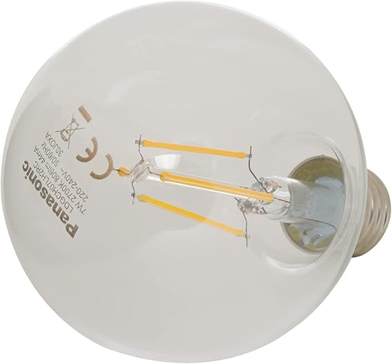 Panasonic E27 Fİl G95 Lamba, Sari IŞik 7w 806lm 2700k Clear