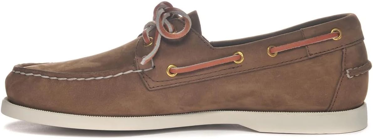 Sebago Docksides Portland Nubuck Mens Boat Shoes - Durable Flexible Nubuck, Hand-Sewn with Non-Marking Slip-Resistant Soles