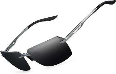 BIRCEN Polarized Sunglasses for Men - UV Protection Sports Sun Glasses Classic Black Shades for Driving Fishing
