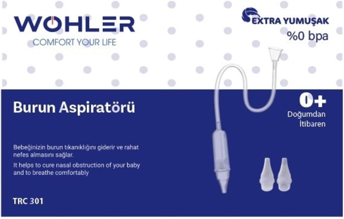 Wöhler Wohler Baby Nazal Burun Aspiratörü + 2 Adet Yedek Uç