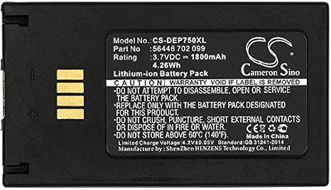 Replacement Battery for Varta EasyPack 2000, EZPack XL, VKB66380712099 PN 56456-702-099, 11CP53562-2, 1ICP5/35/62-2, 66380712099 1800mAh