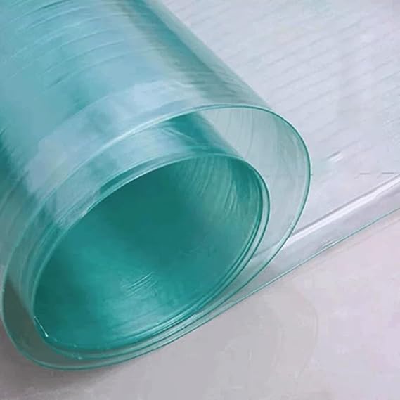 Shed Window Replacement Kit, 1mm (0.04") Clear Polycarbonate Roofing Sheet, 20" Wide Flexible Flat Plastic Sheeting Roll, Impact Resistant(1.64ft x 6.56ft)