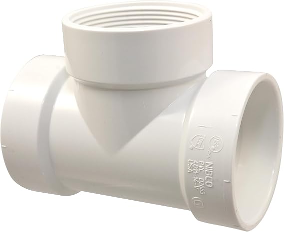 Nibco C481114v 2 Hxhxfipt Test Tee Pvc, C481114v2