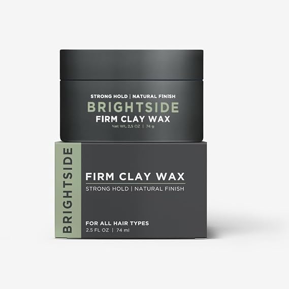 BRIGHTSIDE Firm Clay Wax for Men - Strong Hold Matte Hair Clay Paste