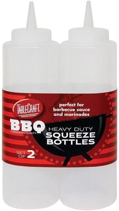 Tablecraft 12 oz Clear Heavy Duty Squeeze Bottle (Pack of 12)