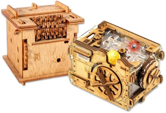 iDventure A-Maze-ing Safe Schroedingers Cat - Cluebox - Marble Run Money Puzzle Box - Interactive 3D Wooden Puzzle