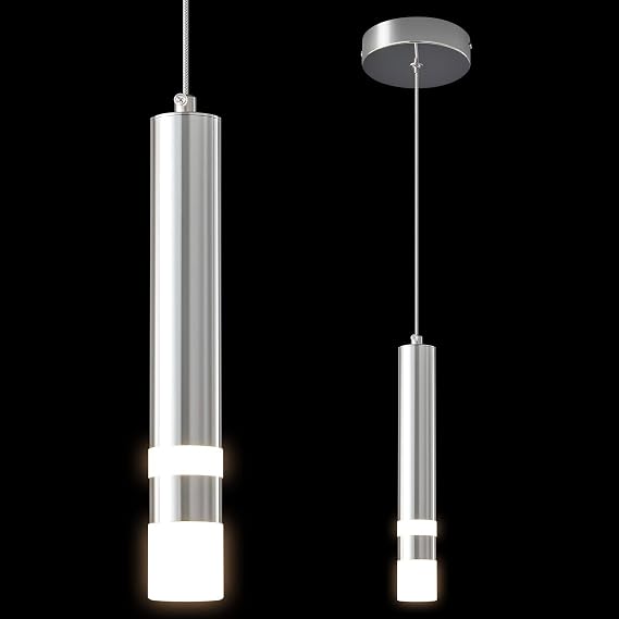 Modern Pendant Light Kitchen Fixture Dimmable LED Chrome Mini Pendant Lighting fo Kitchen Island Bedroom Bedside Table Small Pendant Lights (1-Pack)