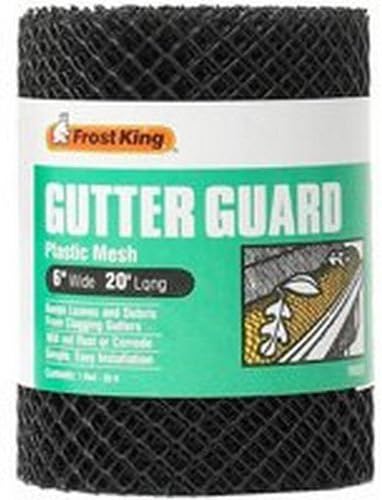Frost King VX620 6" X 20' Black Plastic Mesh Gutter Guard