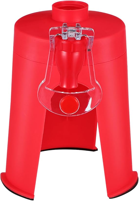 Hemoton Soda Water Dispenser Machine Inverted Beverage Maker with Faucet Drink Dispenser for Bottles Desktop Drink Tap for Carbonated Beverages Food-Grade Red 6.69 X 4.72 X 4.72 in