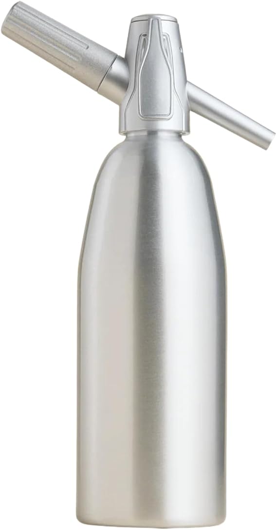 Soda Siphon, Aluminum Sparkling Water Maker and Seltzer Bottle for Soda Water & Sodas Creation, Soda Maker Compatible with Any Standard 8g Chargers, Carbonated Water Dispenser for Cocktails