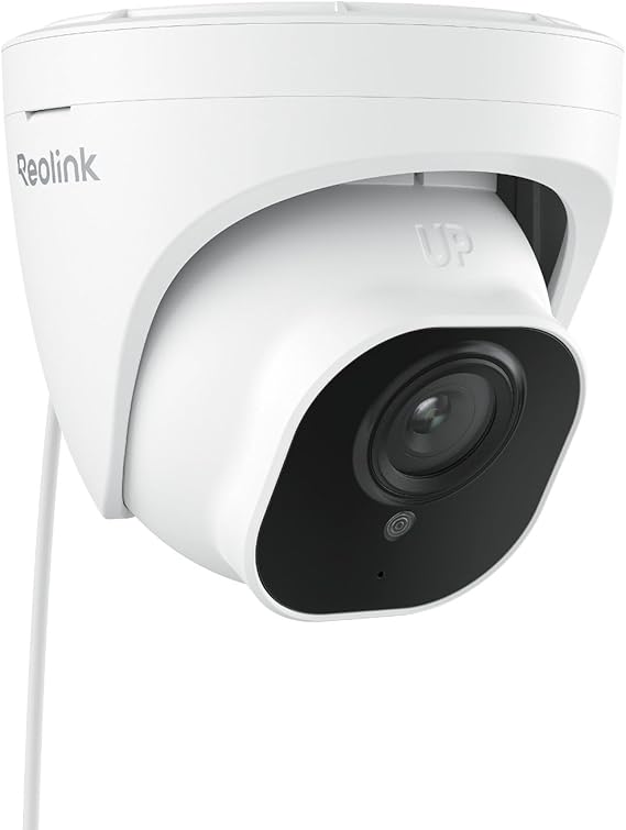 REOLINK Wired Security Camera Outdoor, IP PoE Dome Surveillance Camera, Smart Human/Vehicle Detection, Work with Smart Home, 100ft 5MP HD IR Night Vision, Up to 512GB microSD Card, RLC-520A