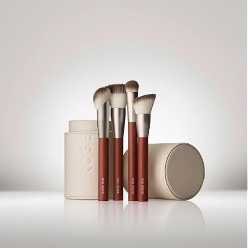 MAKEUP BRUSH SET RoseInc #3 Foundation Brush Angled Kabuki foundation brush for liquid makeup| Seamless Blending & Control Complexion Brush Set