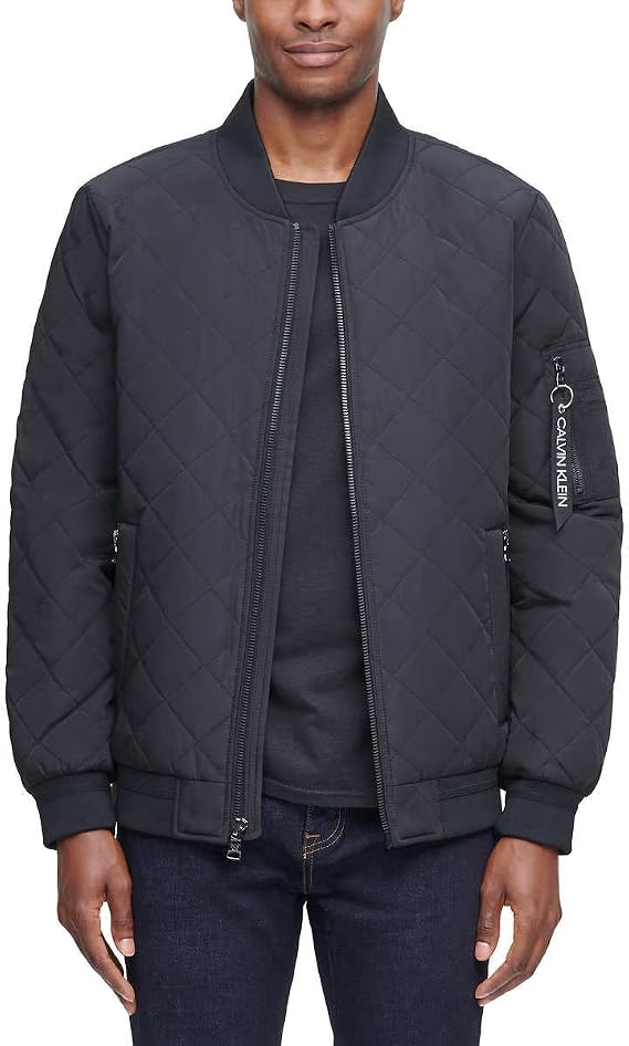 Calvin Klein Men's Bomber Jacket for Men in Color Black