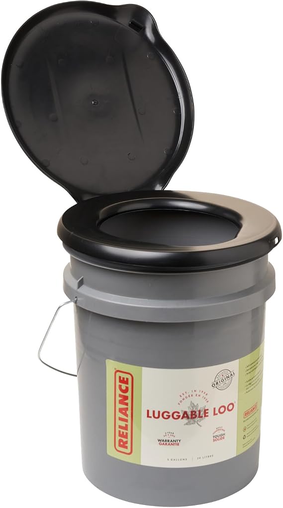 Reliance Products Luggable Loo Portable 5 Gallon Toilet W Snap on Lid