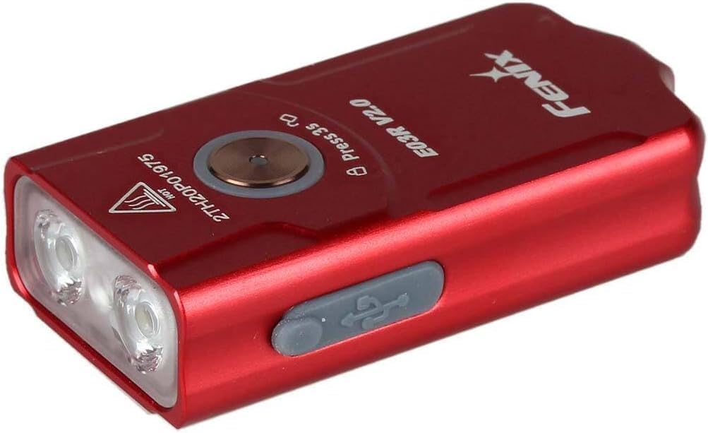 FENIX E03R V2.0 Rose Red Special Edition, Rechargeable Light Keychain Torch | 500 Lumens | 90m | 30 Hours Max | Red Light Mode | USB-C Charging | IP66 [Energy Class A]