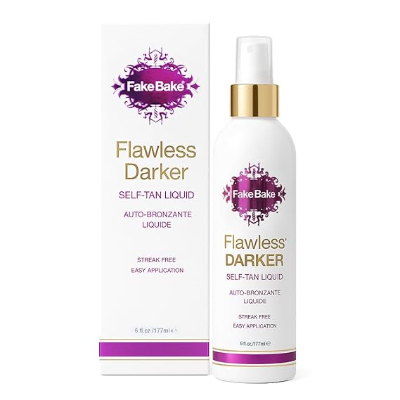 Fake Bake Flawless Self Tanner Liquid | Long Lasting Fake Tan | 6 Oz