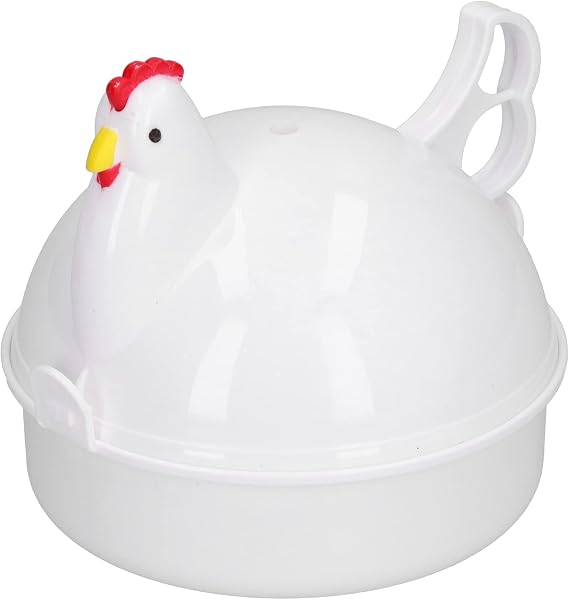 Egg Cooker, Chicken Shaped Microwave Eggs Boiler, stainless steel Egg Poachers, with 4 Cooker Egg Cups, Rapid Electric Egg Boiler, for Home Kitchen, Perfect Egg Maker
