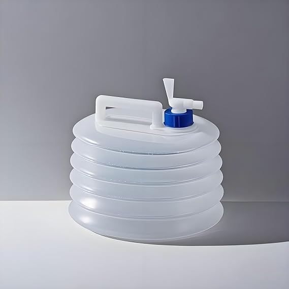 5L Collapsible Water Container with Tap Folding Water Bucket Carrier | Foldable BPA-Free Portable Water Storage Jug for Camping, Hiking, Caravans, Picnic, BBQ & Outdoor Travel
