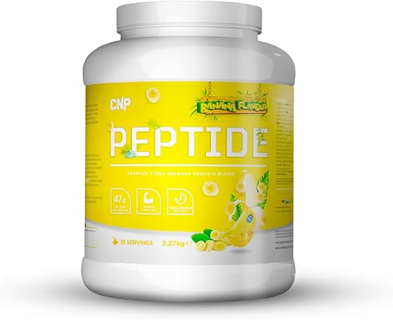 CNP Professional Peptide, High Protein 48g Premium Timed Release Protein Blend, Micellar Casein, Digestive Enzymes, 2.2Kg, 6 Flavours Available (Banana)